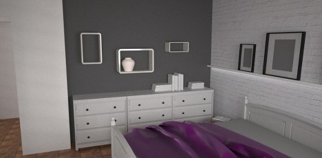 mieszkania 80 m²<br>wizualizacja sypialni