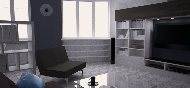 projekt mieszkania 65 m²wizualizacja salonu 